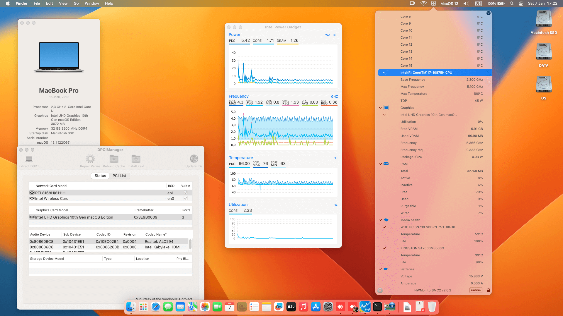 Success Hackintosh macOS Ventura 13.1 Build 22C65 in Asus ROG Zephyrus S15 GX502LWS